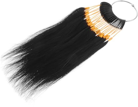 CALLARON Hair Dyeing Practice Tresses Hair Strands for Dyeing Salon Use Buckles Rings for Highlights and Grey Coverage Touch