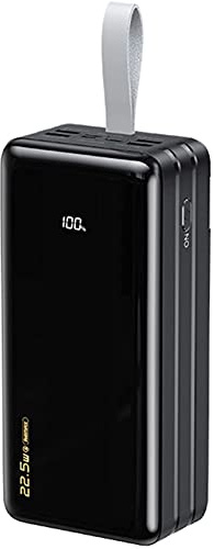 Batterie Externe, 60 000 mAh, 22,5 W, PD 18 W, Chargeur Portable, 7 Ports, Haute Vitesse, USB C, Chargeur de téléphone, Batterie de Secours avec écran LCD Intelligent, Compatible avec 99% d