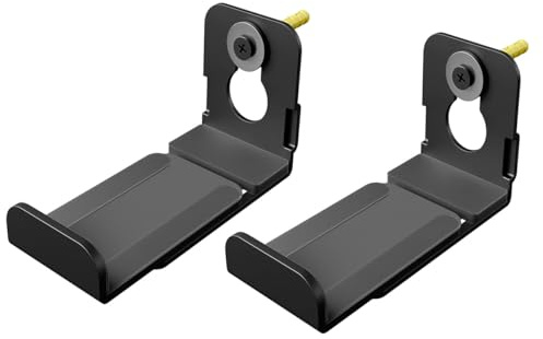 DUZEPA Soundbar väggfäste under TV justerbar högtalarhylla 86 mm till 147 mm universellt metallstöd för Smart TV Soundbar svart