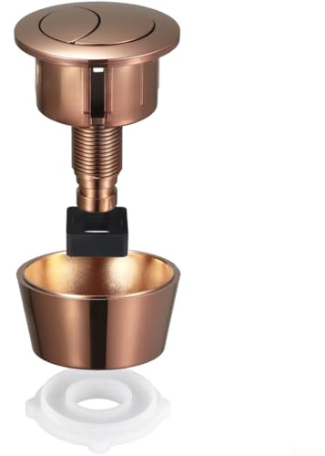 Repuesto de cisterna de inodoro con botón de descarga doble, actuador de tanque de baño para Fluidmaster PRO550UK Skylo SKY005, apertura de 20 mm, 40 mm, 50 mm, 60 mm, plástico ABS (oro rosa)