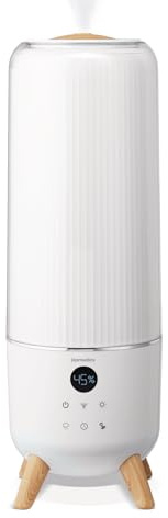 Homedics Cool Mist Ultrasonic Humidifier for Bedroom, Large Room Humidifier, Top-Fill 1.47-Gal Tank, Essential Oil Pads, Built-In Timer, 3 Mist Settings, Air Humidifier for Home, Office, Plants