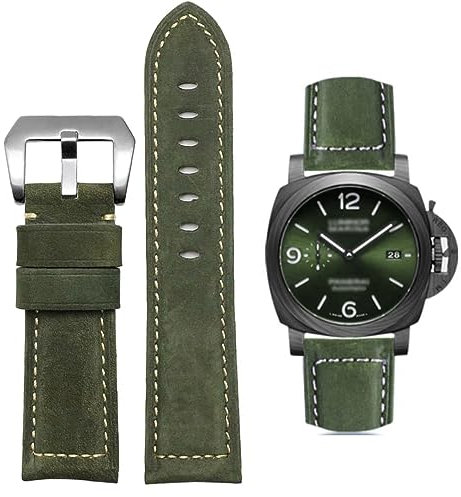 AIYIRUO Uhrenarmband, Vintage Leder Ersatz Armband,Armband für Uhren, Echtleder Ersatzarmband 20mm 22mm 24mm 26mm für Panerai