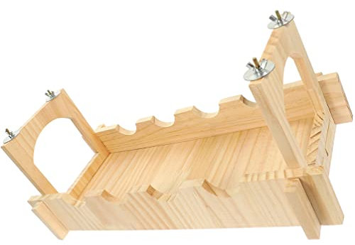POPETPOP Haustier Brücke Holz Hängebrücke Kleine Tiere Käfigspielzeug Meerschweinchen Versteckbrücke Hamsterspielzeug