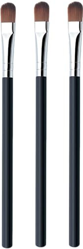 DAZISEN 3 Pcs Small Eyeshadow Brush - Eyeshadow Applicators Eye Makeup Brushes Eyeshadow Blending/Face Body Highlighter Foundation Concealer Makeup Brush