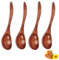 4 Pcs Wooden Honey Spoon, 14cm Wooden Teaspoons, Exquisite Honey Soup Coffee Small Wooden Spoons, Stylish Kitchen Accessories for Tea Coffee Honey Sugar Condiment Soup Rice Mixing Stirring