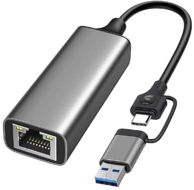 Adattatore Ethernet Gigabit, Scheda Di Rete Gigabit Tipo C A RJ45 Adattatore Di Cavo Di Rete Esterna Senza Driver No 1000m Gioco Video USB 3.0 Adattatore Ethernet Gigabit, Trasferimento Al | Driver di rete di computer portatili, migliora la navigazione web, il download di