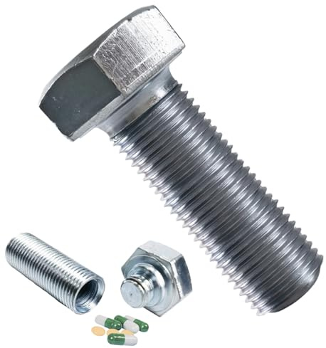 Stash a vettura realistica - Bullone metallico Scava di diversione, contenitore di stoccaggio segreto | Sicurezza dei viaggi nascosti nascosti oggetti di valore di valore per i concerti che viaggiano