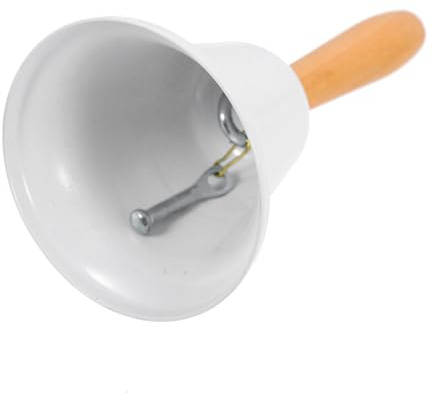BAZEITFLOW Campana de Metal Navideña con Mango de Madera Decoración Vintage para Hogar Manual para Restaurante Adorno Navidad Festivo y Retro