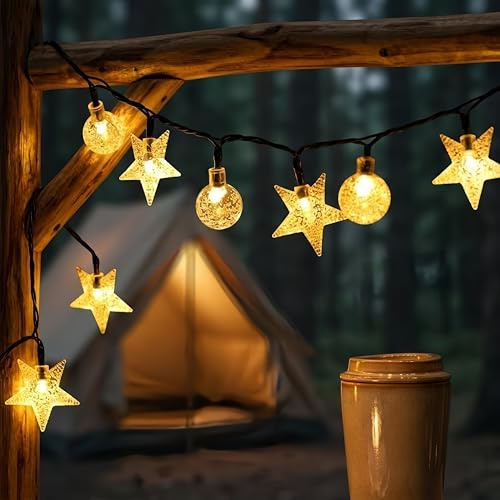 HHMTAKA Solar Fairy Lights Outdoor Waterproof 50LED Solar Garden Lights 8 Mode 9.5M/31FT Indoor/Outdoor String Lights for Garden Patio Yard Home Christmas Parties Wedding