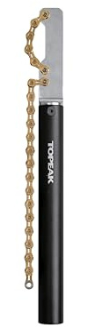 Topeak Chain Whip Kettenpeitsche Schwarz Silber, Fahrrad Werkzeug aus gehärtetem Stahl zur Demontage von Kassette und Ritzel für MTB Rennrad und Gravelbike