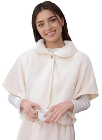 FakeFace Plüsch Schulterumhang Warm Schulterschal Schulterwärmer Winter Schultertuch Verdickt Nackenwärmer Nacken-Wärmeauflage Schulter-Schal-Umhang Wrap Open Front Cape für Schulter, Hals, Rücken