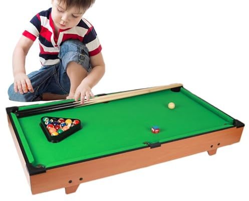 Mini Snooker Pool Table Set, Small Tabletop Billiards Toy for Kids, Complete Pool Table Set with Accessories, Compact Indoor Game for Home & Playroom, Fun Entertainment for Children (Ages 3+)