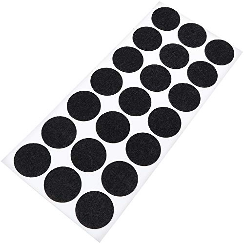 Adsamm® / 21 x Selbstklebende Filzgleiter/Schwarz/ø 30 mm/Rund / 1.5 mm dünne Selbstklebende Möbelgleiter aus Filz