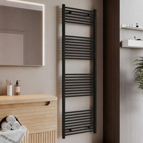 OGOMONDO Termoarredo Bagno Scaldasalviette Acciaio Nero Opaco | Radiatore, Calorifero, Termosifone