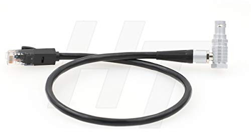 HangTon Cat 5e Ethernet RJ45 to Right Angle 10-Pin Connector Data Cable for Teradek COLR for ARRI Camera (50 cm)