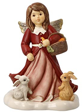 Goebel Weihnachtsdekoration Engelsfigur aus Porzellan hergestellt, Maße: 15.5 cm x 11.5 cm x 10 cm, 41-649-29-1