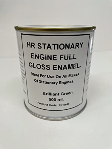Fascinating Finishes Ltd 1 x 500ml Brilliant Green - BS381c 221. Stationary Engine Full Gloss Heat Resistant Enamel Paint