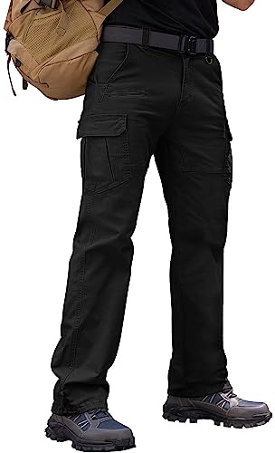 Vthereal Cargohose Herren Baumwolle Outdoorhose mit 7 Taschen | Männer Arbeitshosen im Cargo-Stil, Chino Taktische Ranger Hose für Jagd Wandern Camping und Freizeit