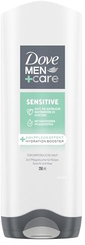 Dove Men+Care Gel douche 3 en 1 pour le corps, le visage et les cheveux pour peaux sensibles et sèches 250 ml 1 pièce