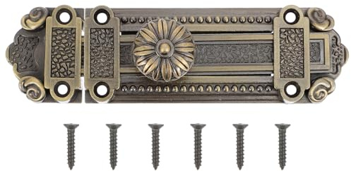 Gadpiparty Loquet Coulissant Vintage En Alliage 15.5X4.2X4 Cm Serrure De Sécurité Pour Portes Intérieures Cuisine Salle De Bain Facile À Installer Durable