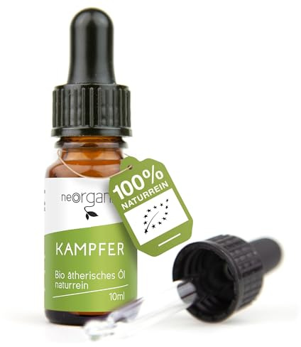 NeoOrganic® Bio Kampferöl (Ravintsaraöl - Cinnamomum camphora) – 100% naturreines ätherisches bio Kampfer Öl - Ravintsara - 10ml