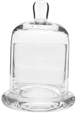 ABOOFAN 1 Satz Glasglocke Tischdekoration Vitrine Glas Kerzenglocke Hochzeitsdekoration bürodeko Duftkerzen Anlage Kerzenbecher Glashaube mit Basis Quark Teelicht Pflanze schmücken