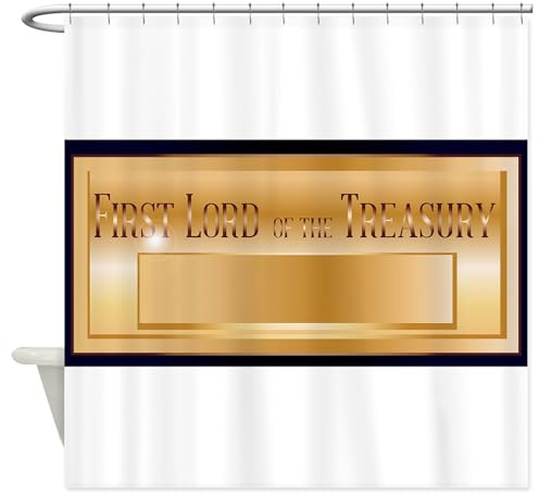 CafePress Ten Downing Street Letter Box Plaque Decorative Fabric Shower Curtain