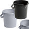 5L Plastic Bucket Strong Storage Bucket With Handle & Spout With Graduated Capacity Markers Multipurpose Storage, Garden, Cleaning & Kitchen (1, Grey)
