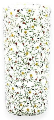 AcaciaHome Durable Ceramic Round Umbrella stand–Perfect Holder for Home, Office, & Entryway - Adds a Sophisticated Touch to Living Spaces for Canes, & Walking Sticks (Floral)