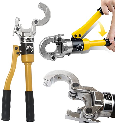 ACROSSPART 12 Ton Hydraulik Presszange TH Kontur Presszange Verbundrohr Kupferrohr mit 360° Rohr Pressbacken Rohrpresszange Crimping Tool Connecting 16-32mm