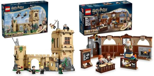 LEGO Harry Potter Schloss Hogwarts: Flugstunden + Zauberkunde Set Sammelfiguren Draco Malfoy, Professor McGonagall, Hermione Granger & Ron Weasley 76447 + 76442