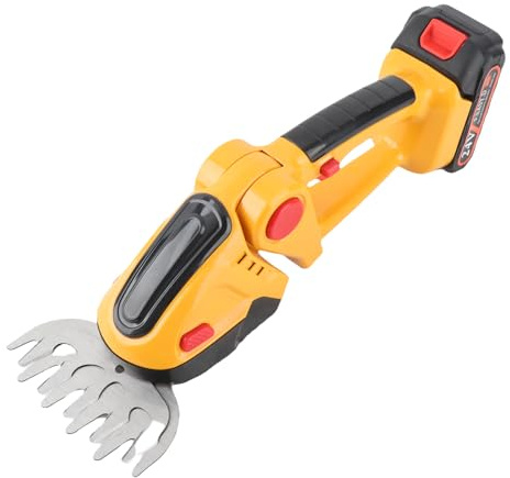 aqxreight Schnurloser Hedge Trimmer 24 V Elektrische Grasschere Handheld Grasschneider Hecke Schere mit Wiederaufladbaren Batterien und für Garten Rasen Elektrischer Trimmer Gleich Gras (EU-Stecker)