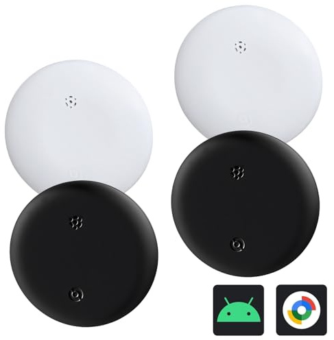 4 Pack Android Air Tracker Tag, Item Finder Key Tag Compatible with Google Find Hub (Android Only), Android Smart Tracker Tag for Luggage, Suitcase