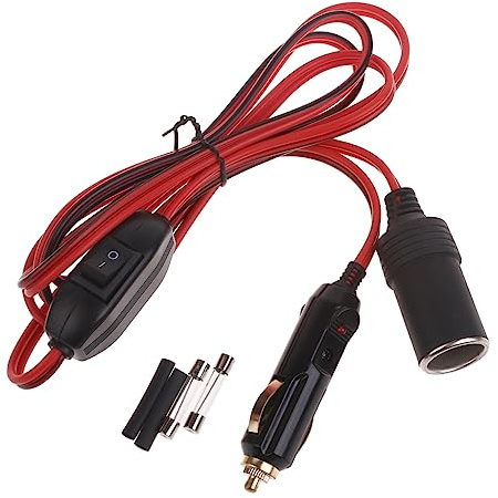 Car Cigarette Lighter Extension Cord with Switches Cable 30/100/500/300cm