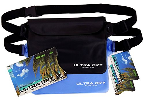 Wasserdichte Bauchtasche mit verstellbarem Hüftgurt und RFID-Identitätsdiebstahlschutzhüllen - Halten Sie Ihr Telefon und Ihre Wertsachen sicher und trocken
