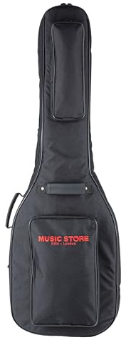 MUSIC STORE Gigbag E-Bass Super Deluxe, Wetterfestes Nylongewebe, 30mm Polsterung, Zubehörfach, Stabiler Reißverschluss