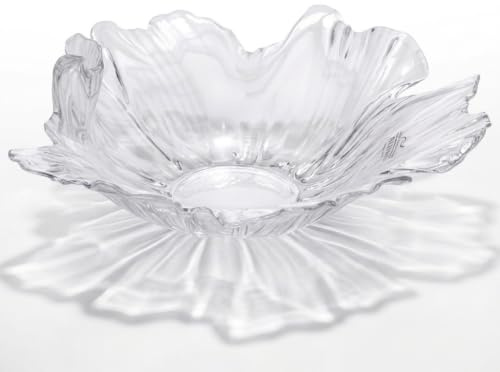 Tammaro Home Ciotola Centrotavola in Vetro di Murano Bianco Pansy Iris by