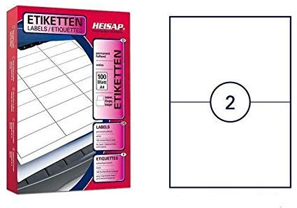 400 Bogenetiketten 210 x 148,5mm DIN A4 Universal-Aufkleber - 200 Bögen