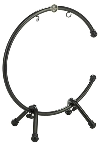Sonic Energy Table Gong Stand, 13 Zoll (TMTGS-S) | Zubehör für Gong/Tam Tam bis 33 cm, rund, leichtgewichtig, schwarz, pulverbeschichteter Stahl