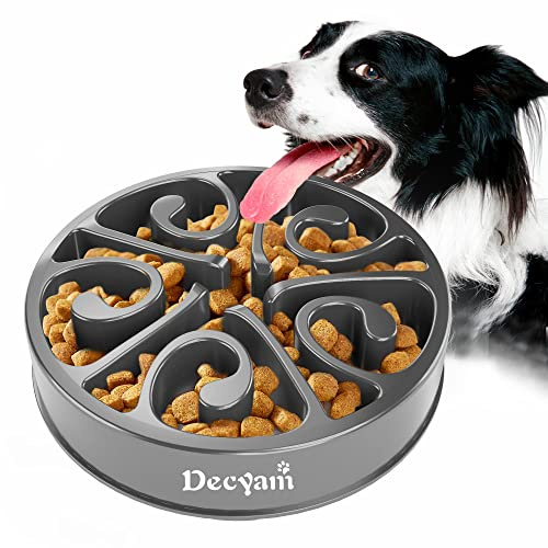 Decyam Slow Feeder Dog Bowl Slow Eating Dog Bowl Pet Puppy Fun Puzzle Feeder Non Skid Bloat Stop Feeding Bowl