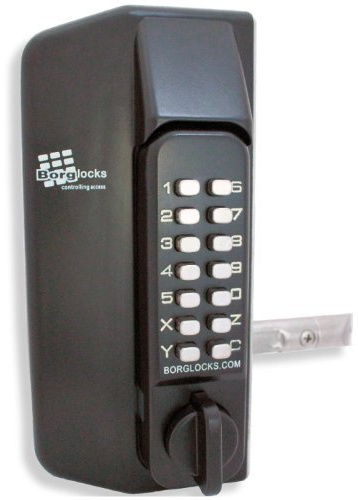 Borg Locks BL3130 Black Gate Lock (Keypad Both Sides) by Borg Locks
