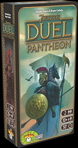 Asmodee 7 Wonders Duel – Pantheon, Erweiterung, Kennerspiel, Strategiespiel, 2 Spieler, ab 10+ Jahren, 30 Minuten, Deutsch