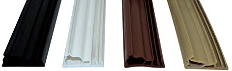 SN-TEC Universal Haustürdichtung/Türdichtung SNSK 318 (Gesamtbreite 24mm) für 5mm Nut, 18mm Falzbreite, 3 bis 8mm Anschlagluft (6 Meter) Farbauswahl: Schwarz/Weiß/Braun/Beige (Beige)