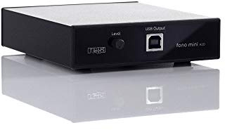 Rega Fono Mini A2D Mk2 Tourne-disque en plastique avec interface USB Noir
