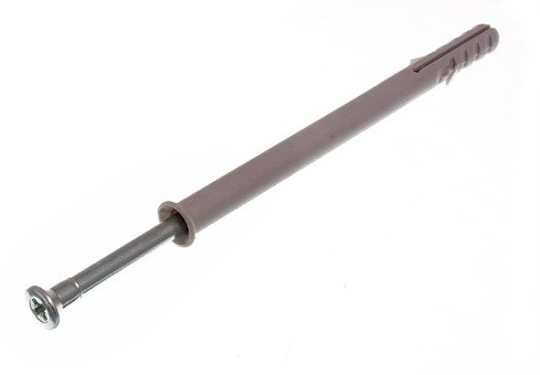 6 x Nylon Hammer in Frame FIXINGS Masonry Plug & Screw M10 x 140MM