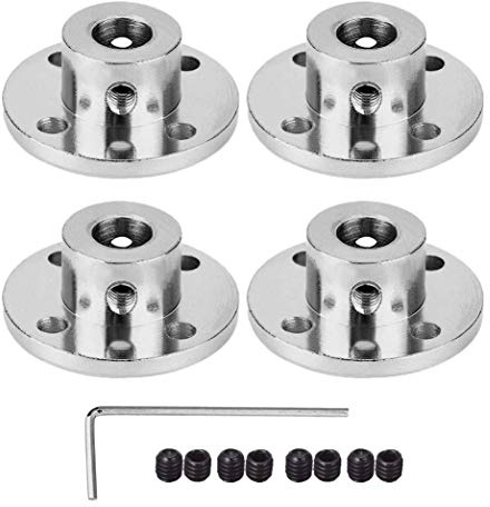 4Pcs Flange Coupling Connector, Rigid Guide Model Coupler Accessory, Shaft Axis Fittings for DIY RC Model Motors (7mm)