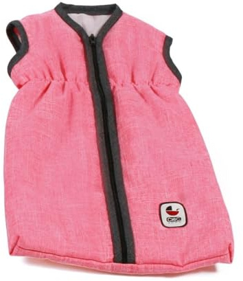 Bayer Chic 2000 792 41 Puppenschlafsack für Baby-Puppen bis 55 cm, Puppenkleidung, Puppenzubehör, Melange anthrazit-pink