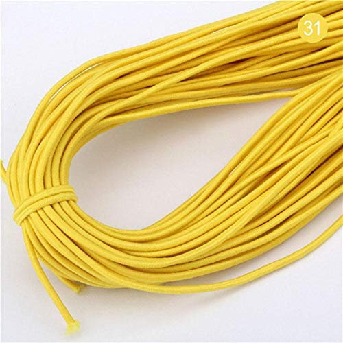 Cuerda elástica redonda de 2 mm de grosor, banda de goma gruesa, para hacer proyectos al aire libre, tienda de campaña, kayak, barco, costura, ropa, accesorios de 43 metros 2 mm Color 31