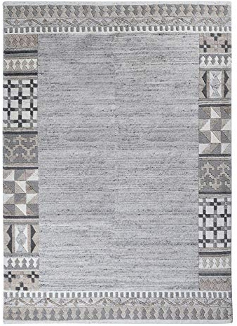 Teppich aus 100% Schurwolle (IWS); handgetuftet | Größe: 90 x 160 cm; Farbe: Natur Grau | THEKO die markenteppiche - Royal Natur
