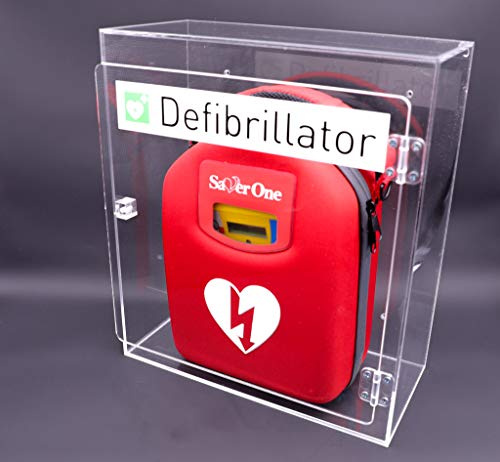 Saver One AED Defibrillator A1 (SVO-B0847), vollautom. Auslösung mit Design-Acrylglaswandkasten